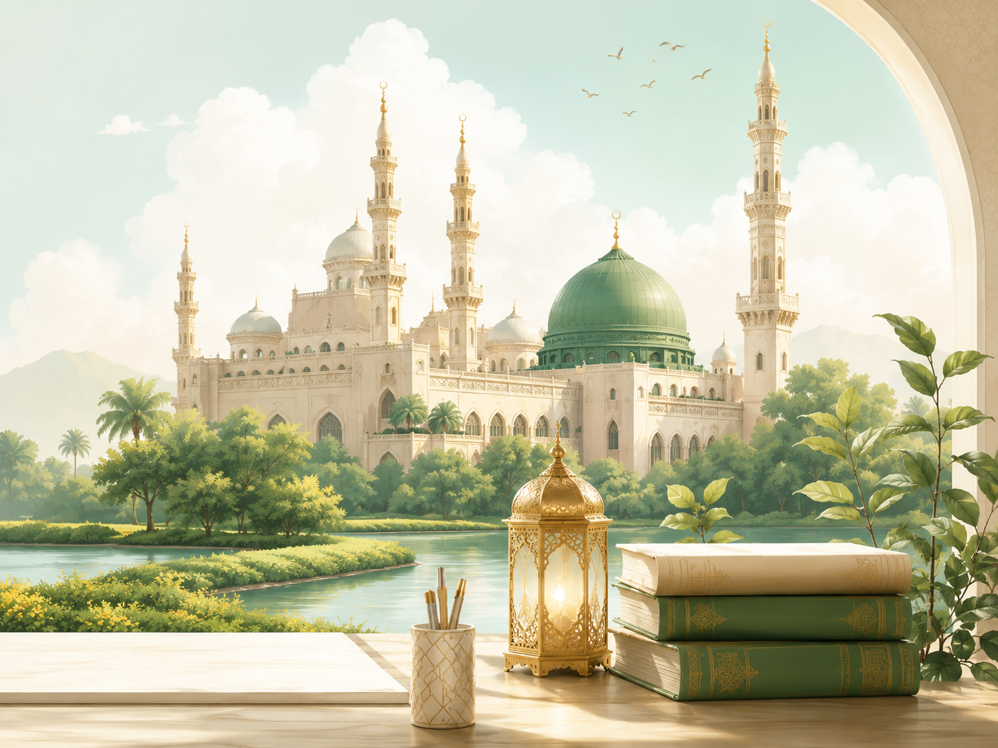 A Muslim educator sharing digital learning resources
